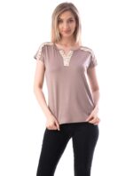 Bluza Dama Cu Dantela Model Nou Negru cod59693