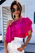 Bluza Rosie casual cu Volanase codB065 - imagine 2