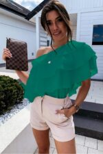 Bluza Rosie casual cu Volanase codB065 - imagine 3