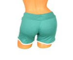 Pantaloni scurti verzi Sport cu dungi albe pentru dama - imagine 2
