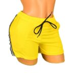 Pantaloni scurti galbeni I Love You pentru dama
