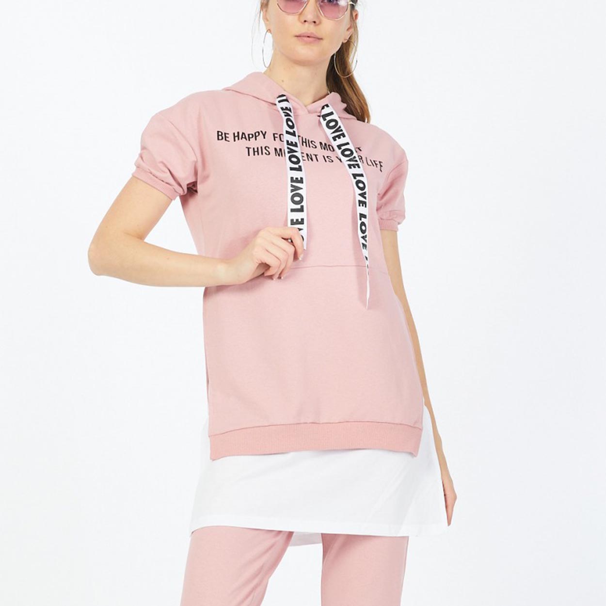 Trening Roz din Bumbac Model Nou cod8808 Trening Roz din Bumbac Model Nou cod8808