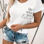 Tricou Dama culori diferite cu Decolteu Rotund cod8918