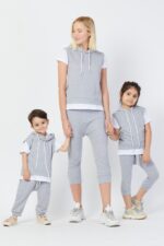 Trening Gri sport COPII cu Maneci Scurte cod9003