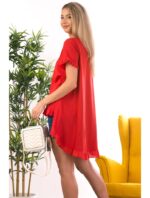 Bluza Dama Bumbac BlackDots Rosu cod60425 - imagine 2