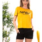 Compleu Dama NASA Negru si Mustar cod60377