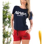 Compleu Dama NASA Rosu si Bleumarin cod60382