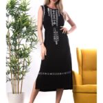 Rochie Dama Lunga Cermyona Negru