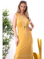 Rochie Dama Lunga Cermyona Mustar - imagine 2