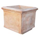 Jardiniera crem Ghiveci pentru Flori patrat de Gradina sau Terasa din ciment COD46