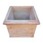 Jardiniera crem Ghiveci pentru Flori patrat de Gradina sau Terasa din ciment COD46 - imagine 2