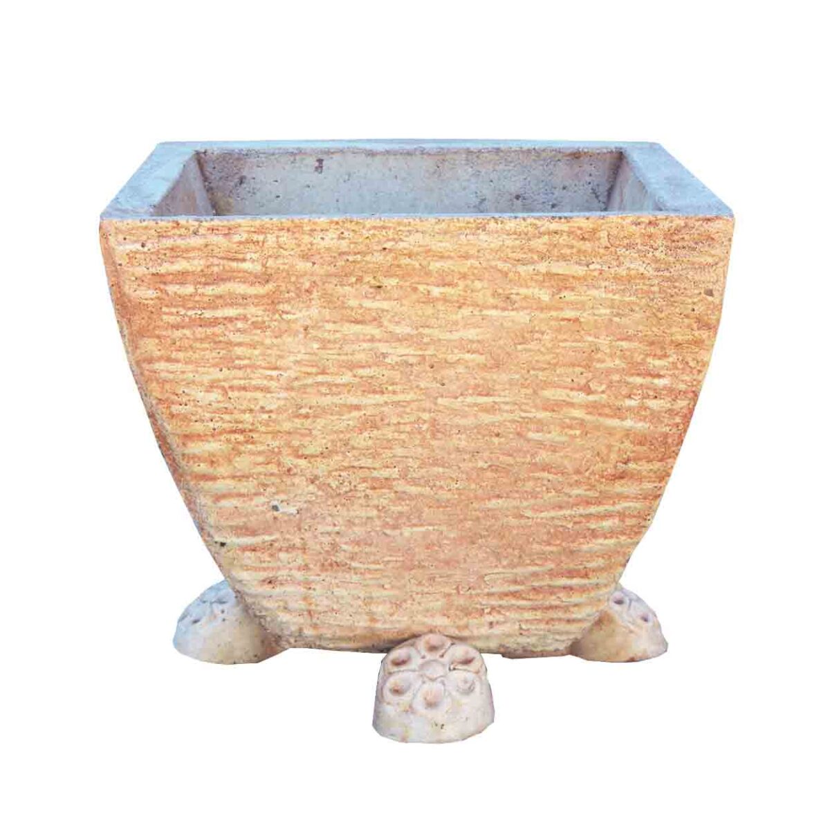 Ghiveci sau Vaza de Flori medie Crem de Gradina sau Terasa din Beton COD69 - imagine 2