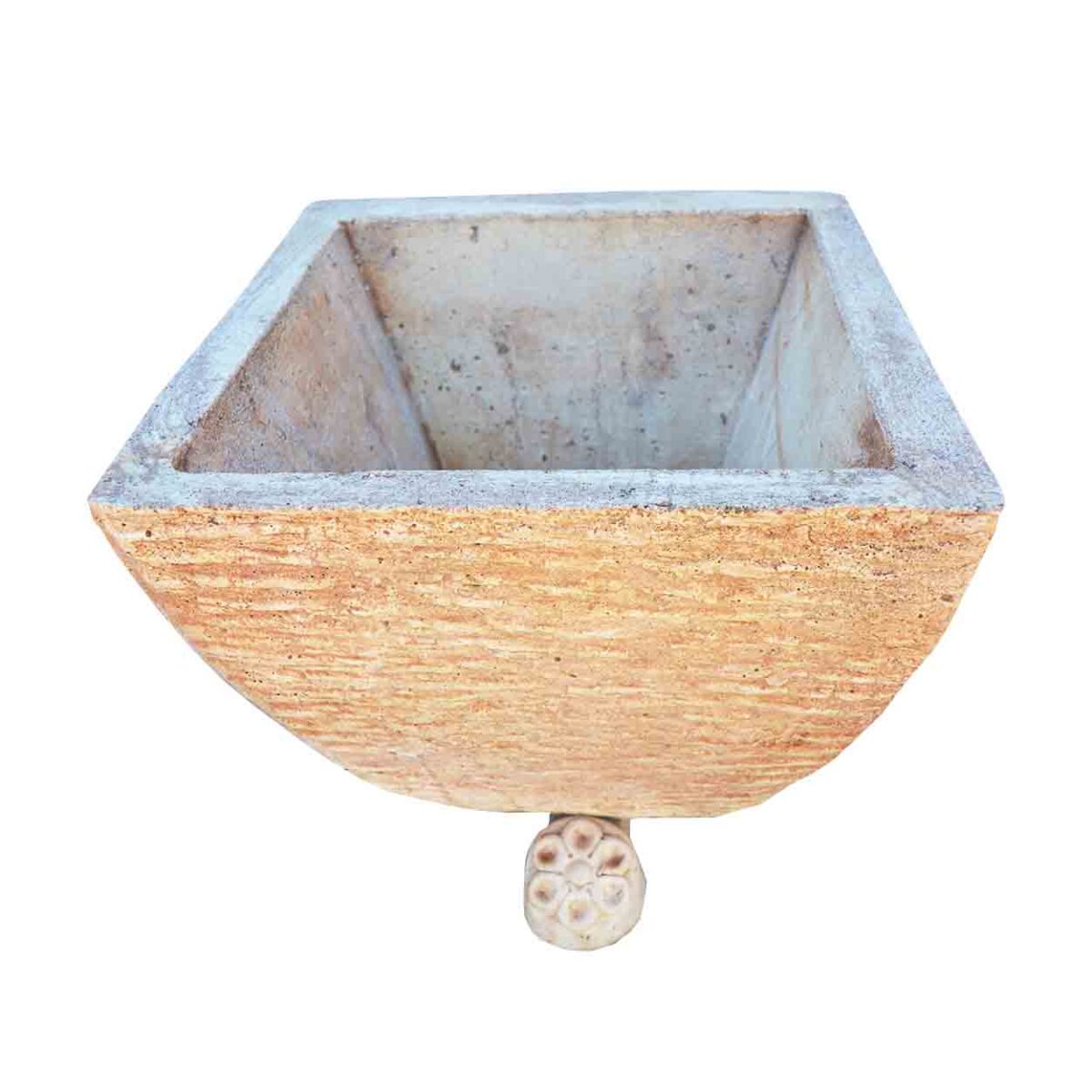 Ghiveci sau Vaza de Flori medie Crem de Gradina sau Terasa din Beton COD69 - imagine 3