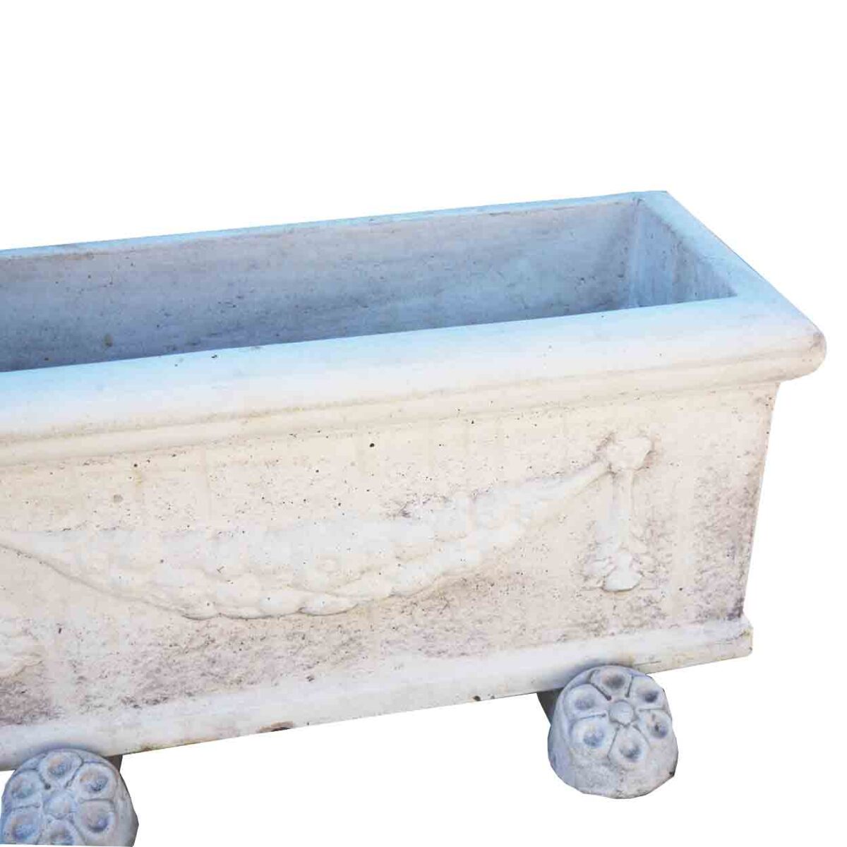 Ghiveci pentru Flori de Gradina Gri Cufar motive Romane din ciment COD52 - imagine 2