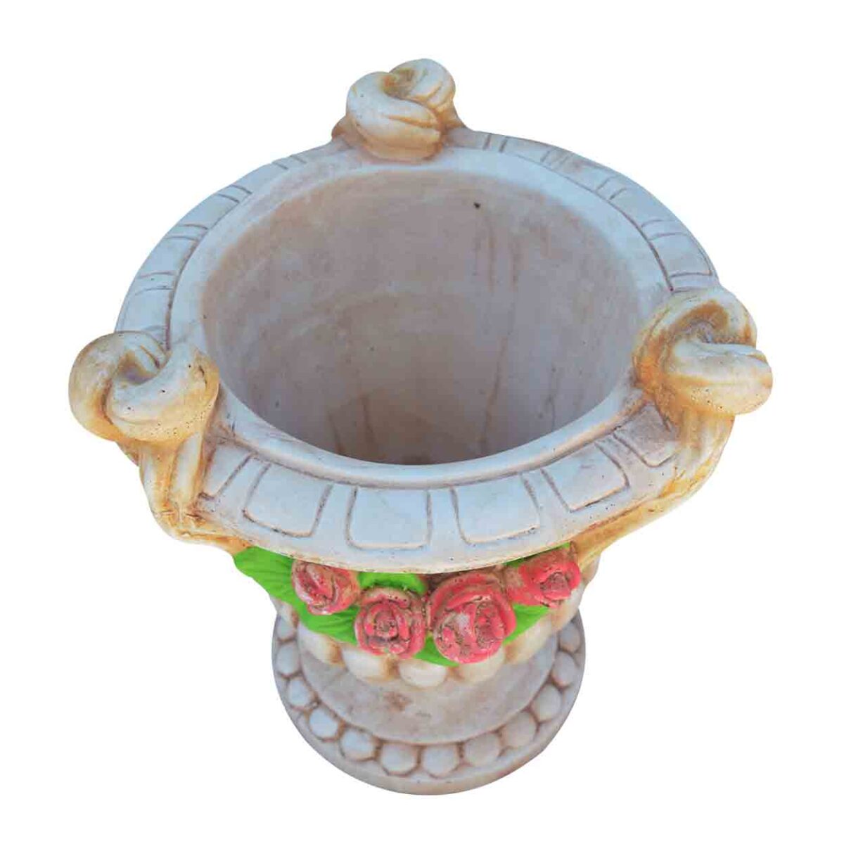 Ghiveci de Flori sau Jardiniera Mare Crem de Gradina din Beton COD60 - imagine 2