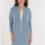 Cardigan bleu tricotat model spic