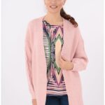 Cardigan lung roz tricotat spic