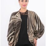 Cardigan maro din mohair tricotat