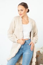 Cardigan Toamna-Iarna Tricotat cod002 - imagine 4