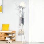 cuier vertical, design modern, 45x45x180cm, alb