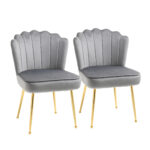 set 2 scaune capitonate, 57x58x88cm, gri