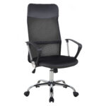 Scaun ergonomic de birou, insertie plasa, negru | Aosom RO