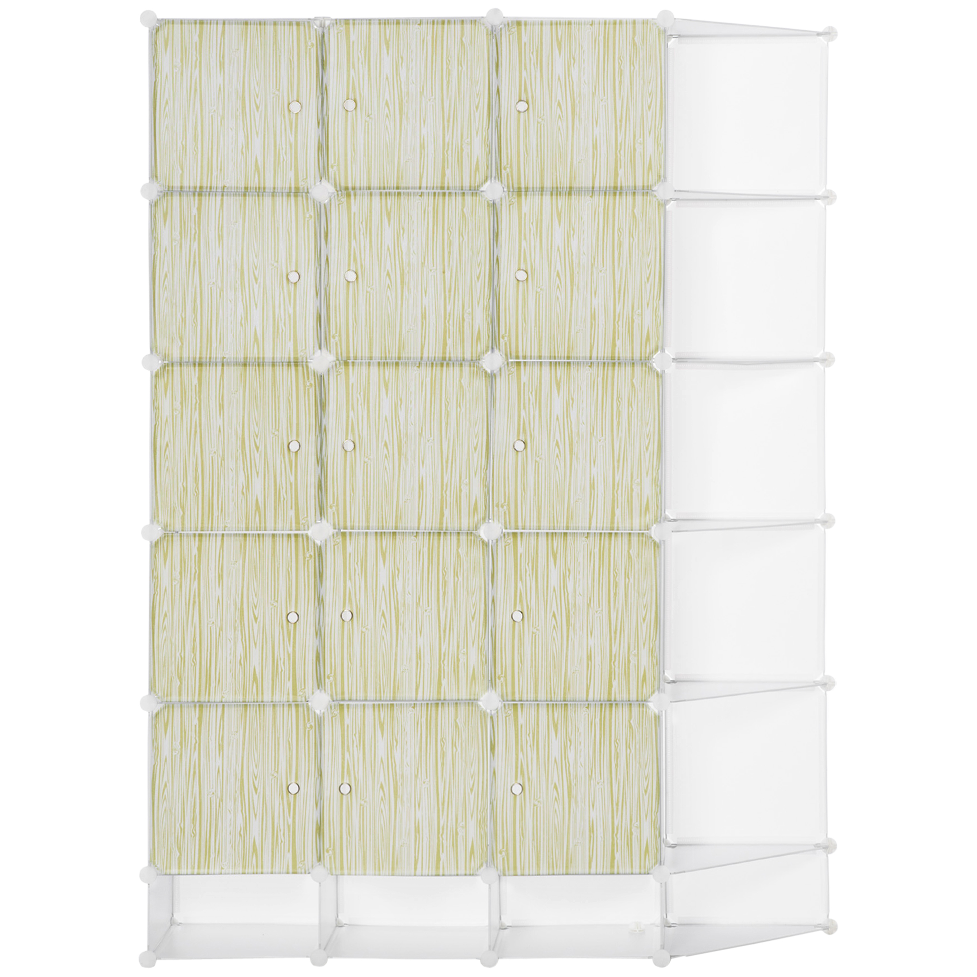 6hM98a1828559573d Mobilier pentru incaltaminte modular din PP si otel, 145x47x196cm, Alb - imagine 1