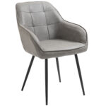 scaun elegant, tapitat, 61x58x84cm, gri