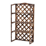 Suport Ghivece Flori pentru Plante cu 3 Etajere din Lemn de Brad, 80x40x150cm|Aosom.ro