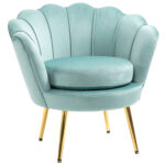 Fotoli vintage cu design din Catifea, 76x76x74cm, Verde