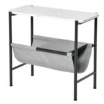 ????masuta de salon sau dormitor cu raft din tesatura, gri