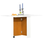 masa de pranz, masa pliabila cu roti, mobilier pentru bucatarie, masa de bucatarie