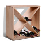 Suport pentru Sticle de Vin si Lichioruri 24 de Sticle Lemn Natural