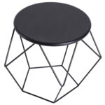 masuta geometrica, otel 54x54x44cm, negru