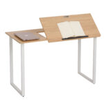 Birou masa de lucru cu blat reglabil pe colt alb 120 x 60 x 76cm