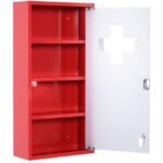 Dulap Trusa Prim Ajutor pentru Medicamente Rosu, 60x30x12cm