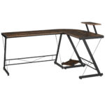 masa de colt, reversibila, 155x115x91,5 cm maro