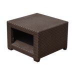 Masa de Gradina in PE Rattan, Maro, 56x56x44.5cm