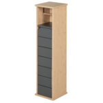 Dulap pentru baie pentru hartie igienica raft reglabil 18 x 18 x 75 cm | AOSOM RO