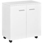 comoda TV, roti incluse, 60x35x65cm, alba