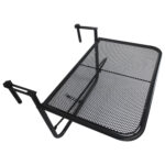 Masuta de Balcon Suspendabila Brate si Raft Reglabile, Negru 60 x 56.5 x 45 cm