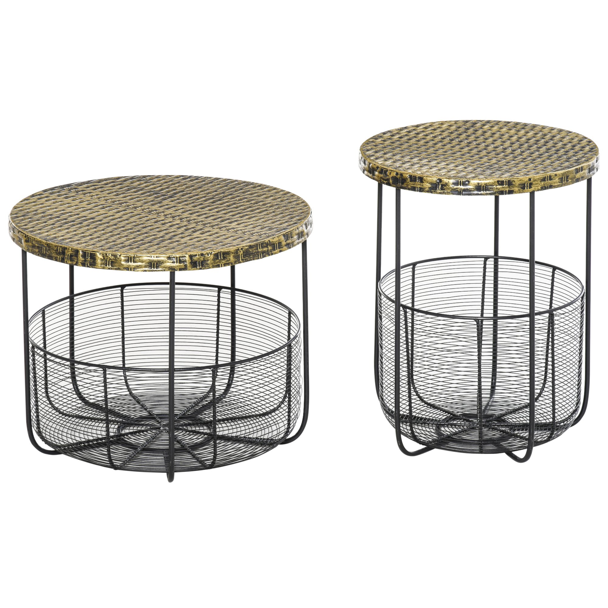 aOMdad17e5e9c3411 Outsunny, set 2 masute de gradina, ??46x35.5 cm ??36x45 cm - imagine 1
