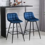 set 2 scaune bar, stil nordic, 45x47x88cm catifea