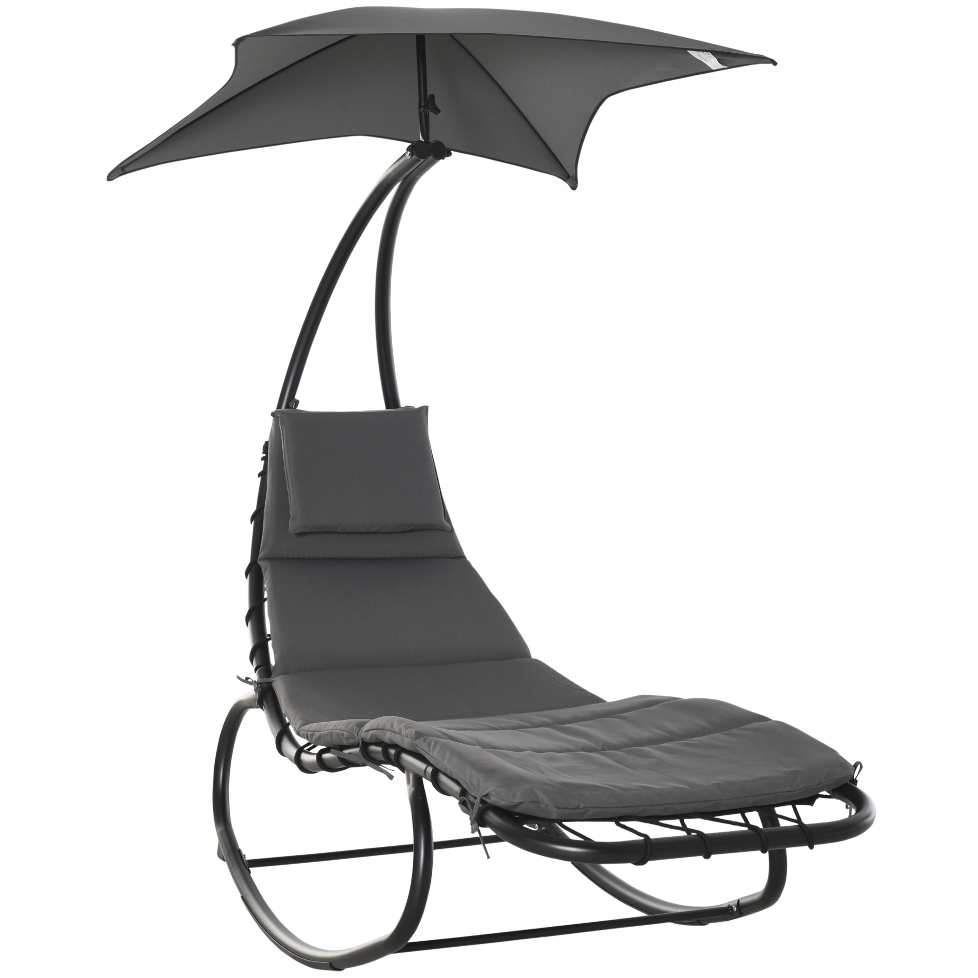 c0354a17e608a9229 Balansoar relax Sezlong pentru Exterior, captusit Gri?ÿ - imagine 1