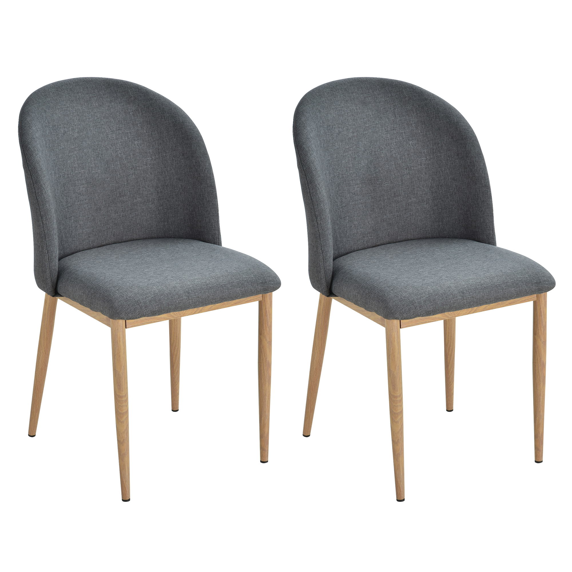 eTO7931840e6ce6a2 set 2 scaune captusite, scaune moi pentru sufragerie, scaune pentru living 50x58x85 cm, gri - imagine 1