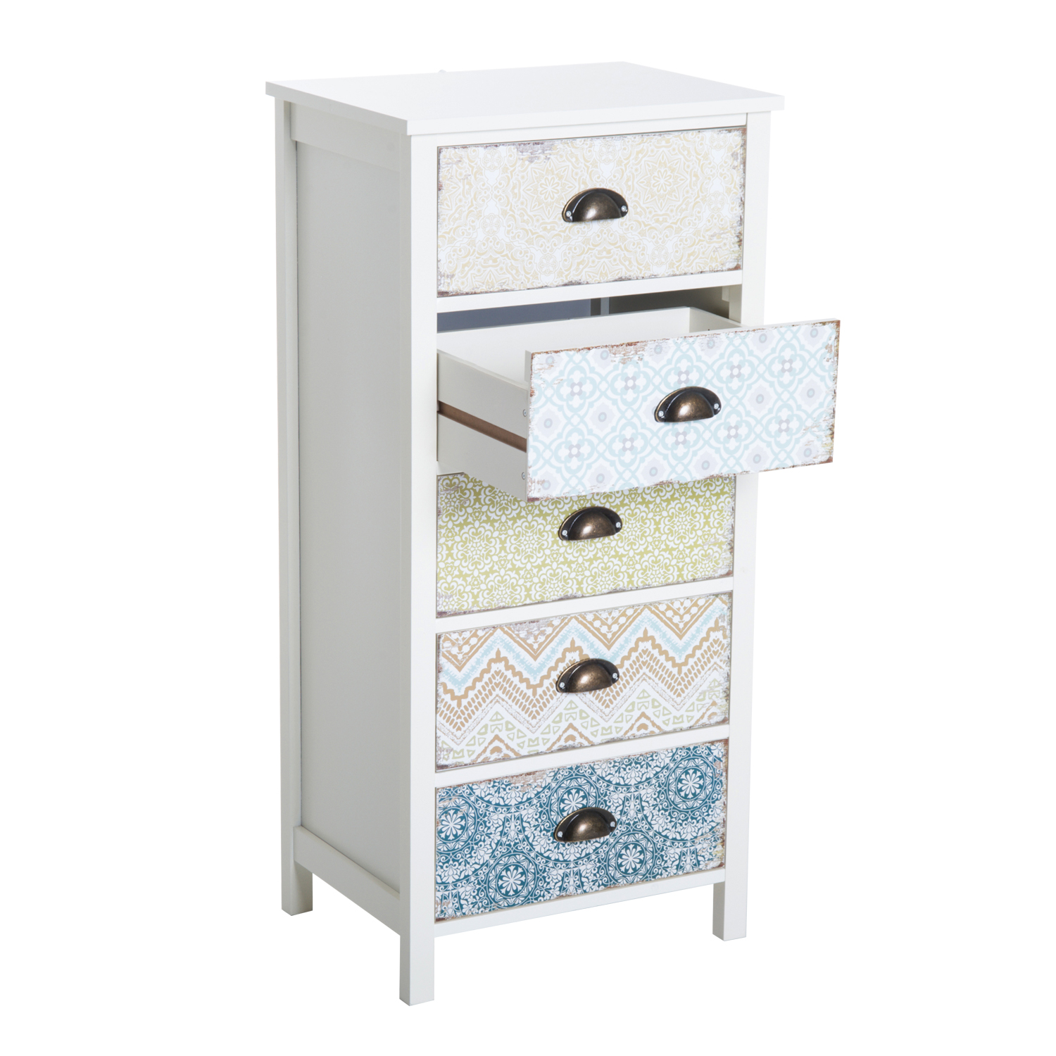 ewA64b17e5cadd5ab Comoda Dulapior Vintage cu 5 Sertare Fantezie, 46x34x97.5cm - imagine 1