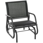 scaun balansoar 2 in 1, metal, 75x66x85cm, negru