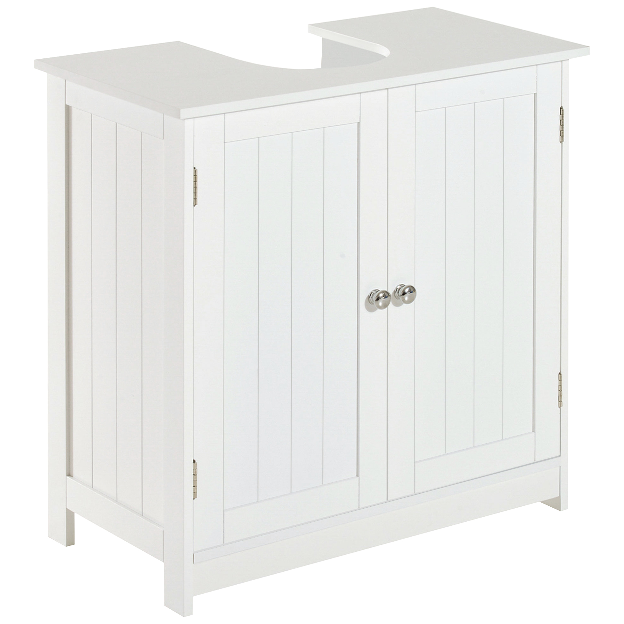 mGe98a181f0cf18d5 Masca pentru Chiuveta, din MDF Alb, pentru Baie cu 2 Usi 60x30x60cm - imagine 1