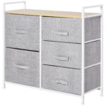 HOMCOM?ÿ 5 sertare detasabile Dulap organizator pentru casa cadru din otel
