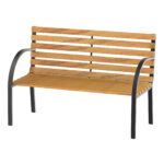 Banca de Gradina sau Terasa cu 2 locuri, in Otel 122L x 60L x 80Hcm